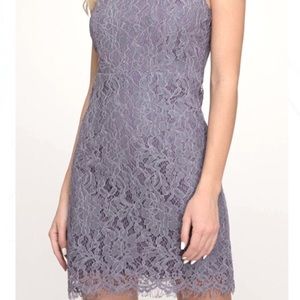 She and Sky lace crochet mini dress